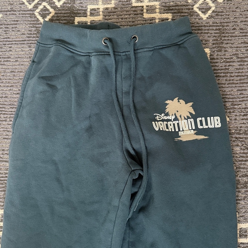 Disney Vacation Club Vero Beach Teal Jogger Sweatpants Teal Graphic